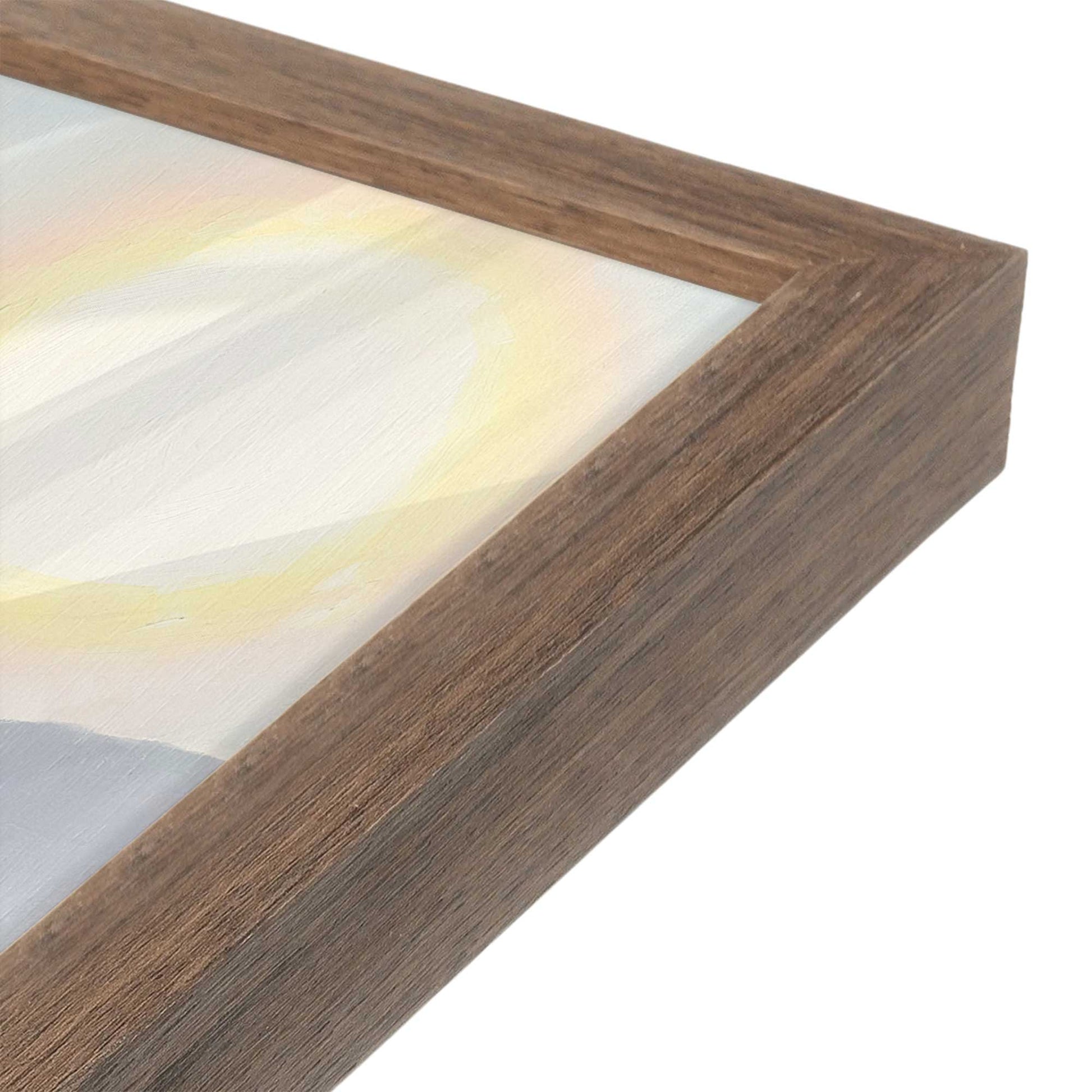 [Color:Walnut], Picture of art in a Walnut frame at an angle