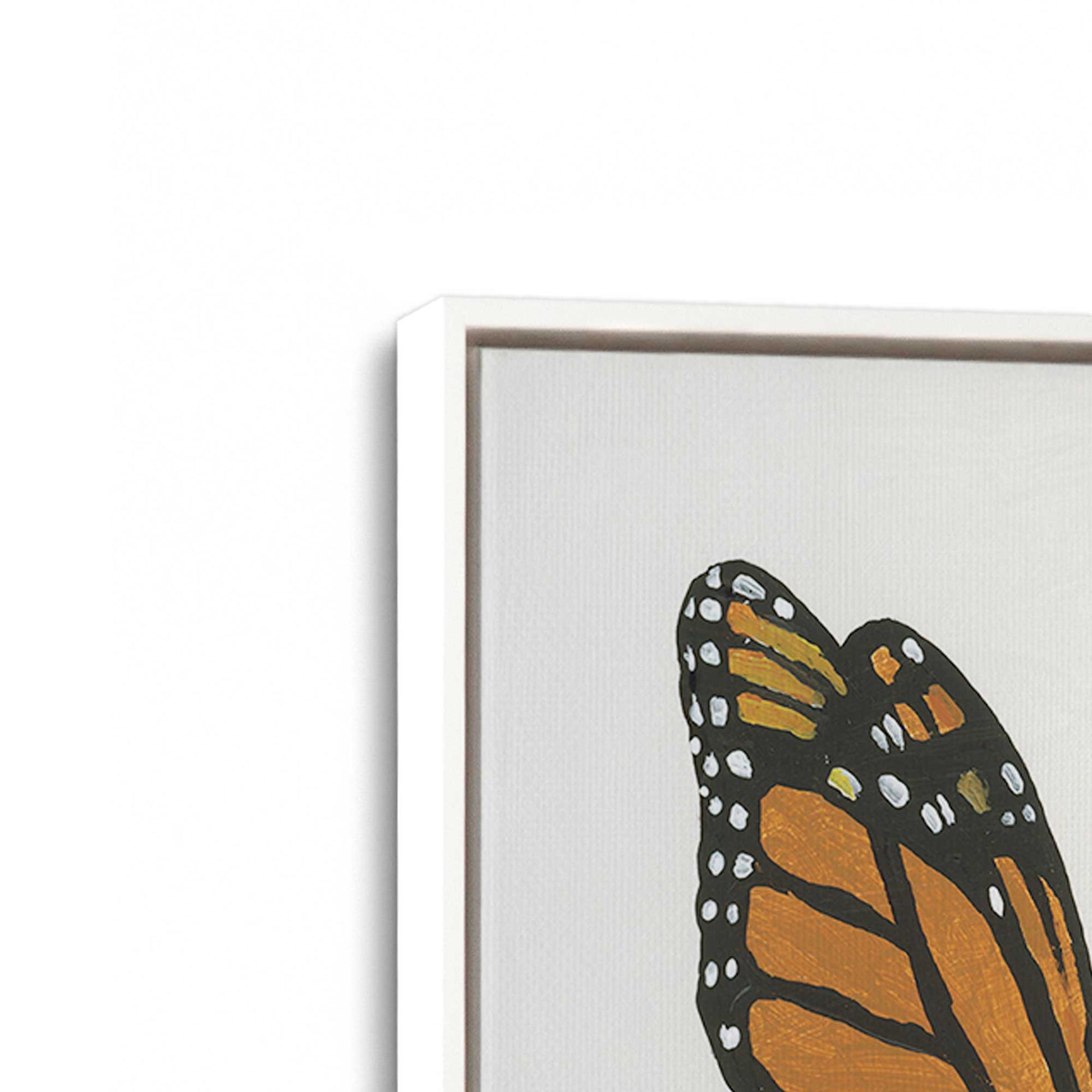 [Color:Opaque White], Picture of art in a White frame at an angle