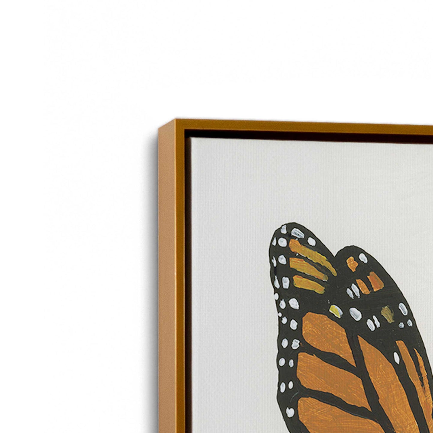 [Color:Polished Gold], Picture of art in a Polished Gold frame at an angle