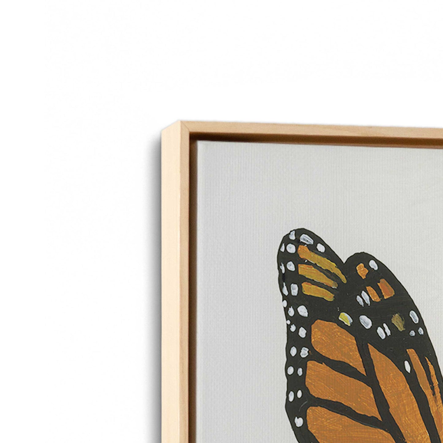 [Color:American Maple], Picture of art in a American Maple frame at an angle