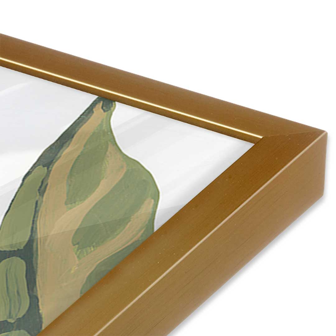 [Color:Polished Gold], Picture of art in a Polished Gold frame at an angle