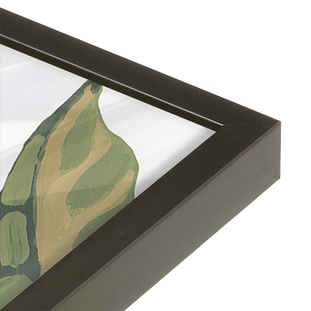 [Color:Satin Black], Picture of art in a Satin Black frame at an angle