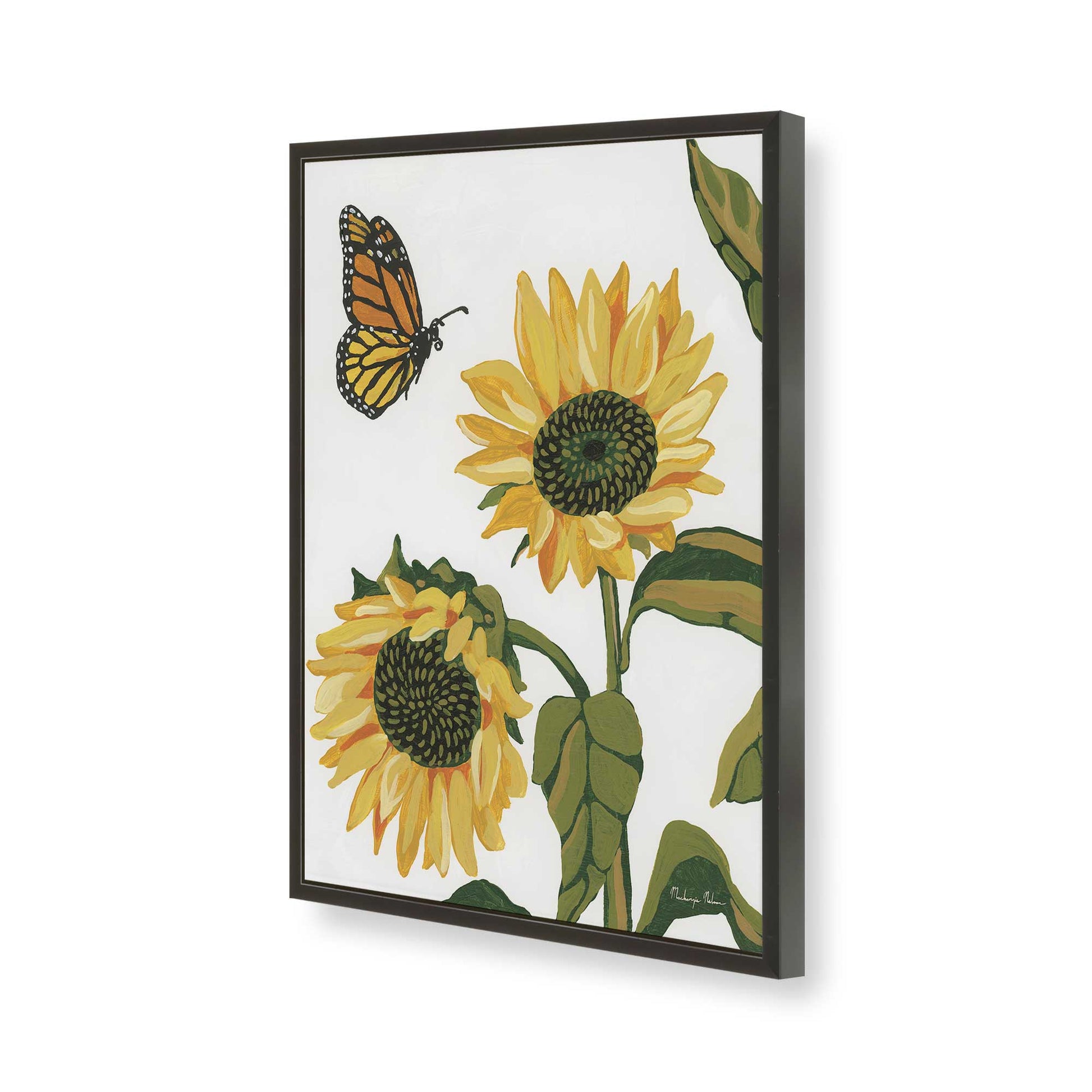 [Color:Satin Black], Picture of art in a Satin Black frame of the corner
