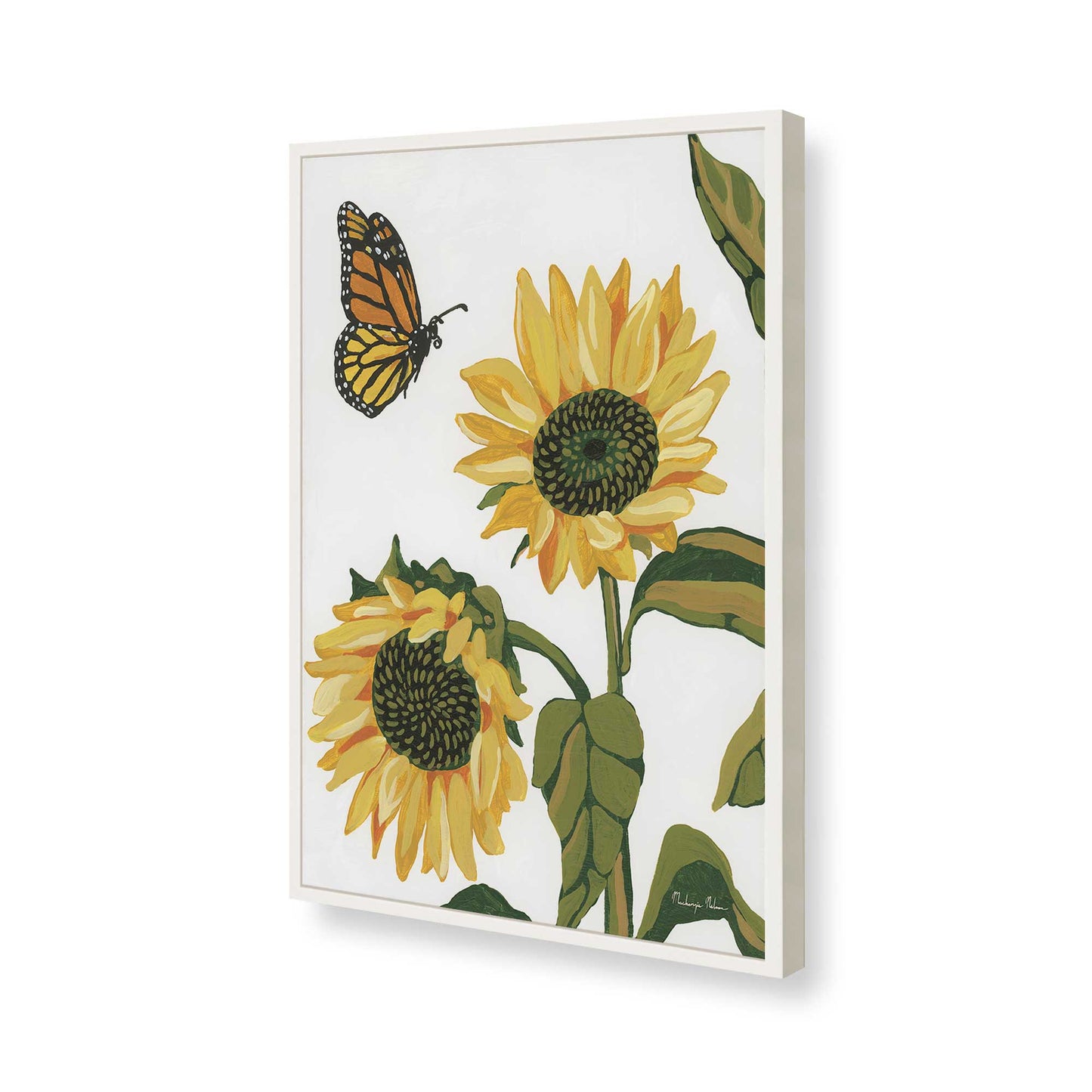 [Color:Opaque White], Picture of art in a Opaque White frame of the corner