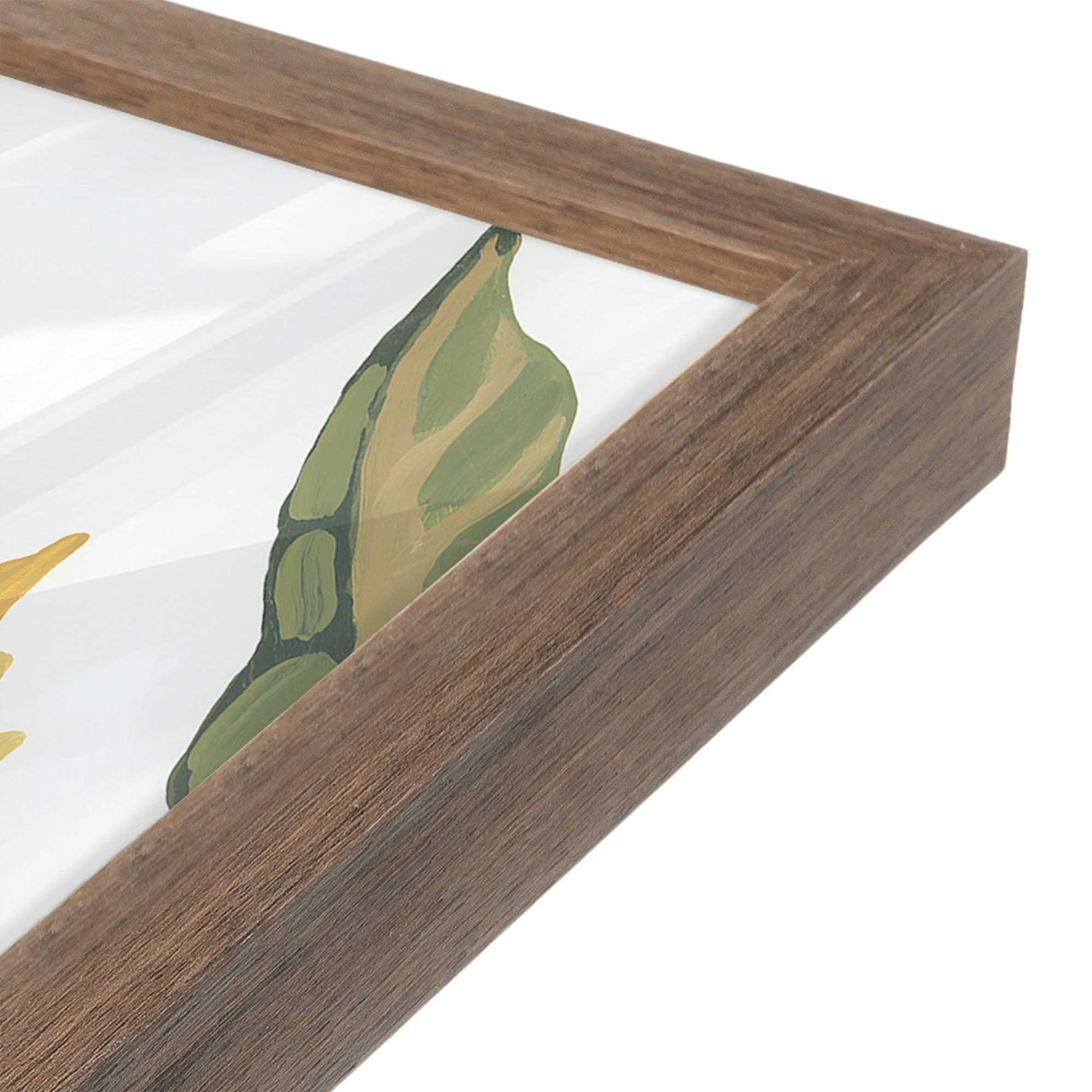 [Color:Walnut], Picture of art in a Walnut frame at an angle