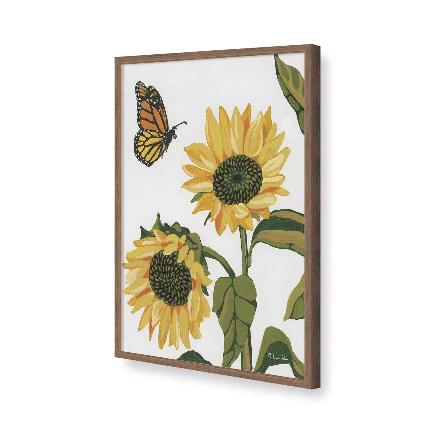 [Color:Walnut], Picture of art in a Walnut frame of the corner