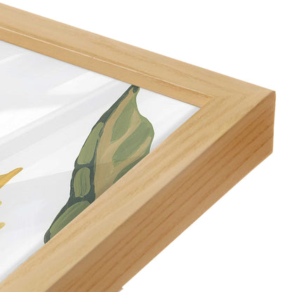 [Color:American Maple], Picture of art in a American Maple frame at an angle