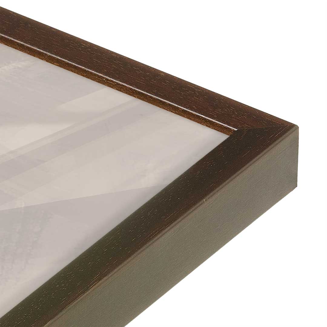 [Color:Espresso], Picture of art in a Espresso frame at an angle