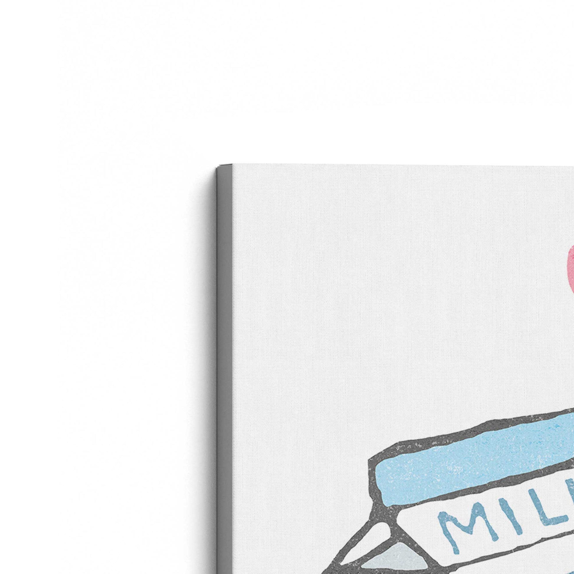 [Color:Stretched Canvas], Picture of the corner of the art