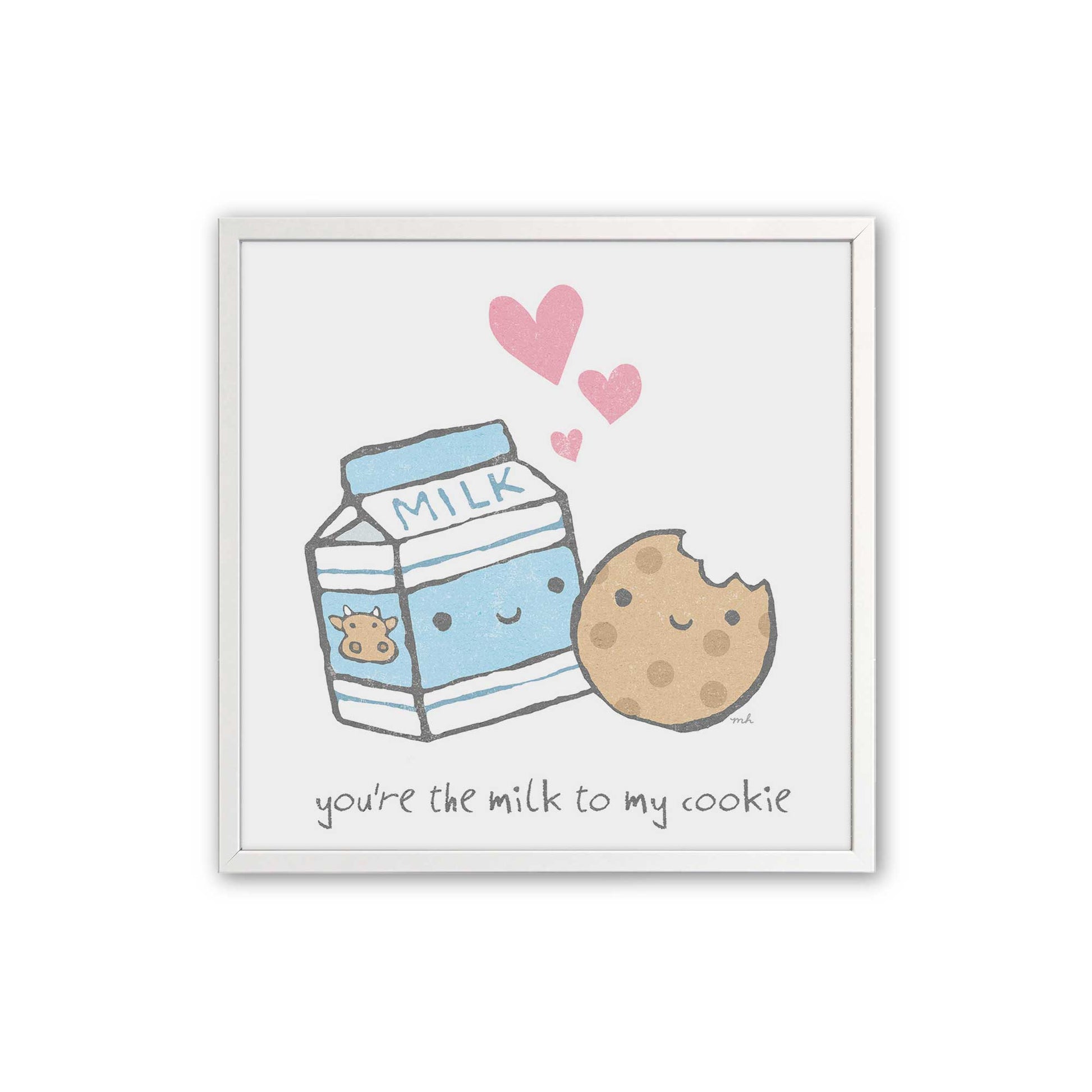 [Color:Opaque White], Picture of art in an Opaque White frame