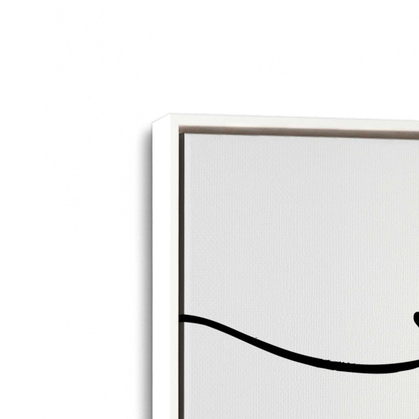 [Color:Opaque White], Picture of art in a White frame at an angle