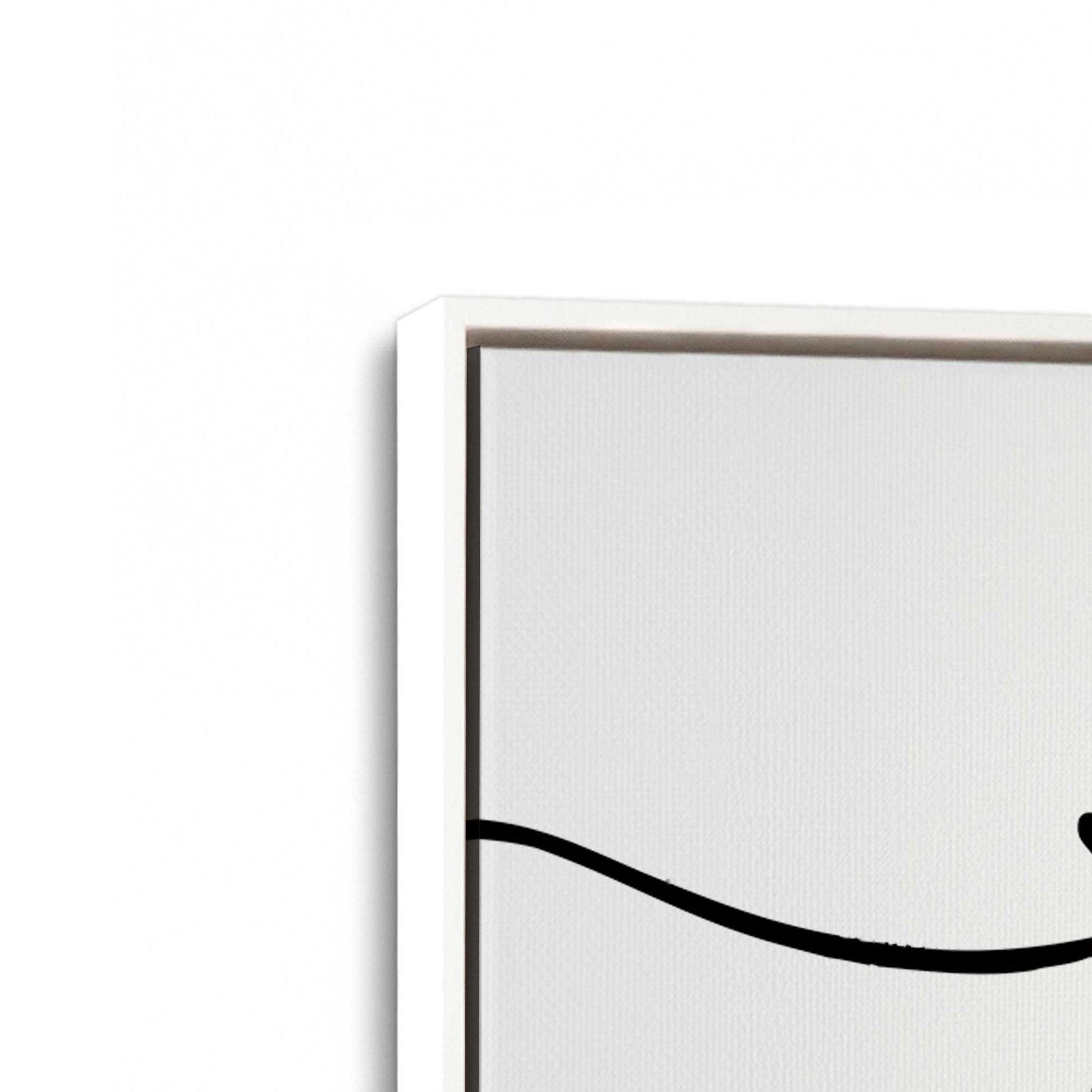 [Color:Opaque White], Picture of art in a White frame at an angle