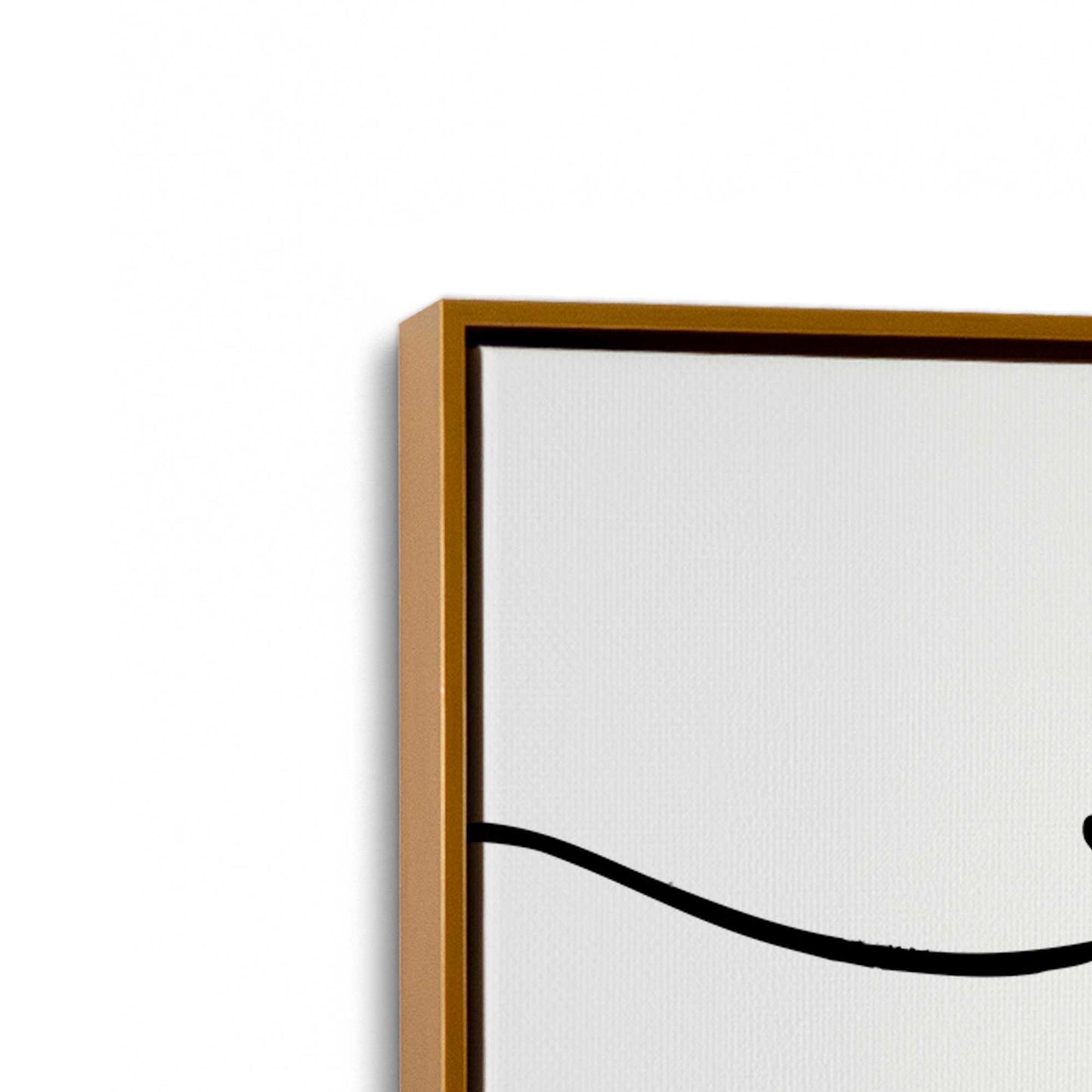 [Color:Polished Gold], Picture of art in a Polished Gold frame at an angle