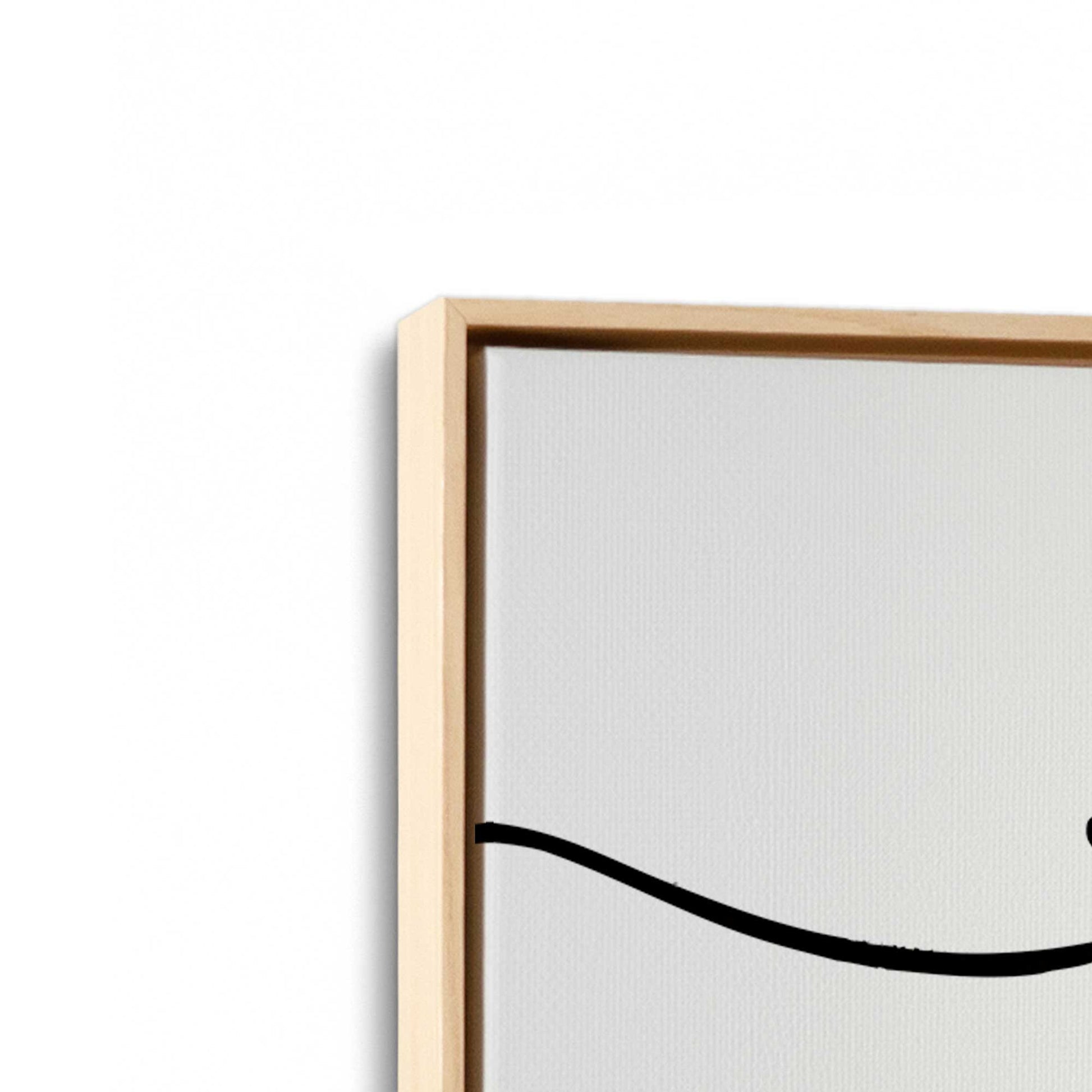 [Color:American Maple], Picture of art in a American Maple frame at an angle