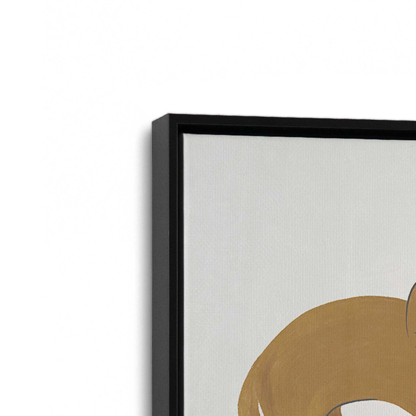 [Color:Satin Black], Picture of art in a Satin Black frame at an angle