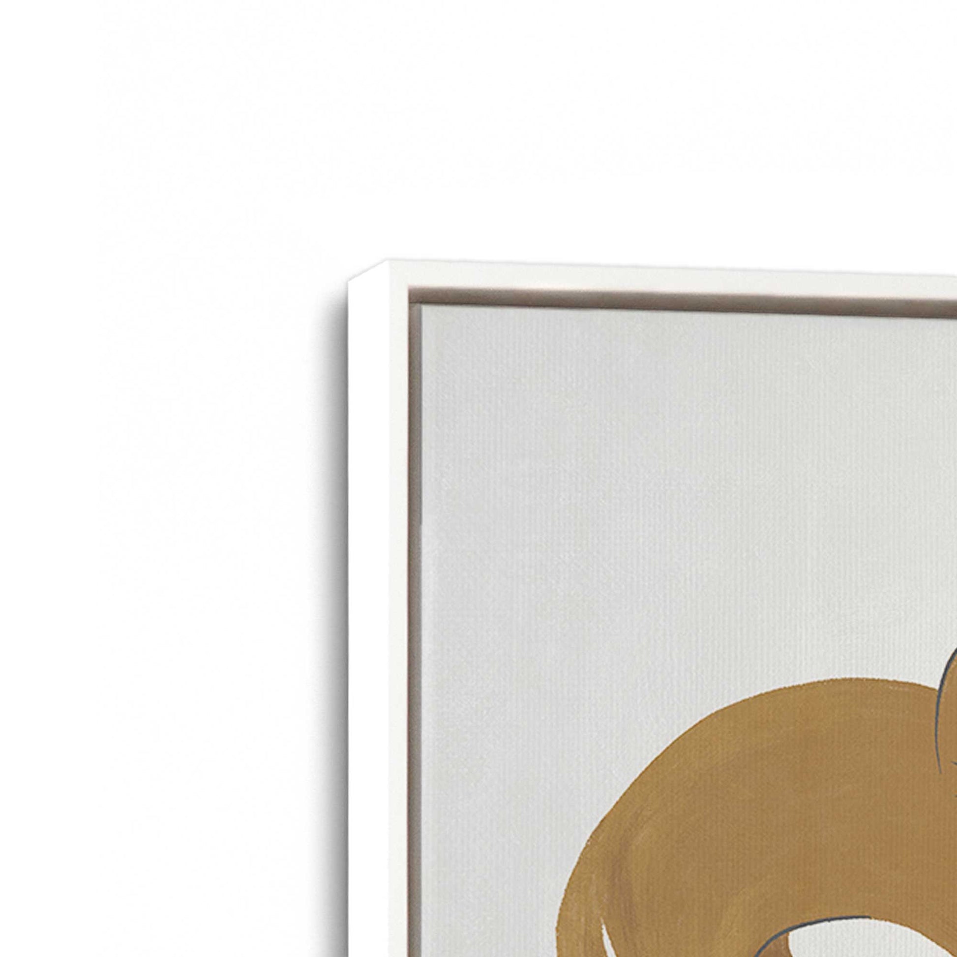 [Color:Opaque White], Picture of art in a White frame at an angle