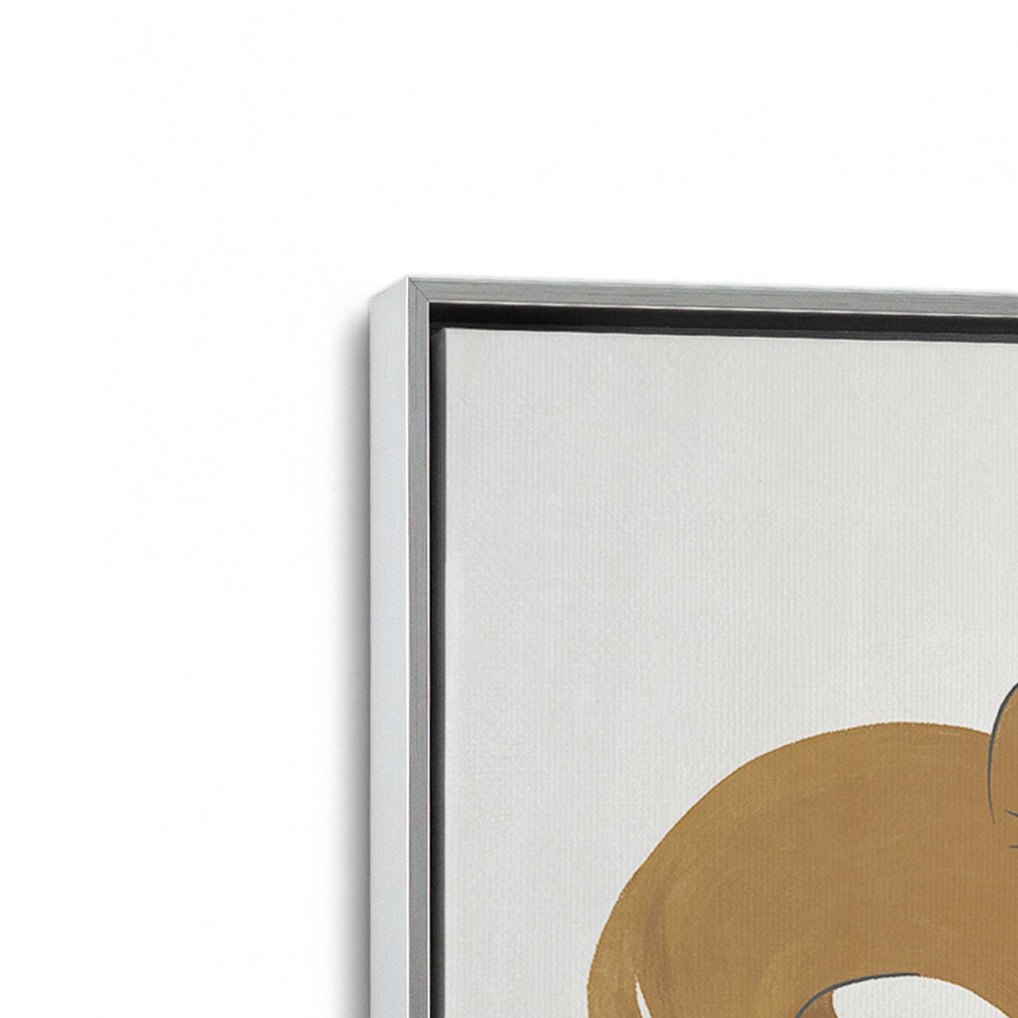 [Color:Polished Chrome], Picture of art in a Polished Chrome frame at an angle