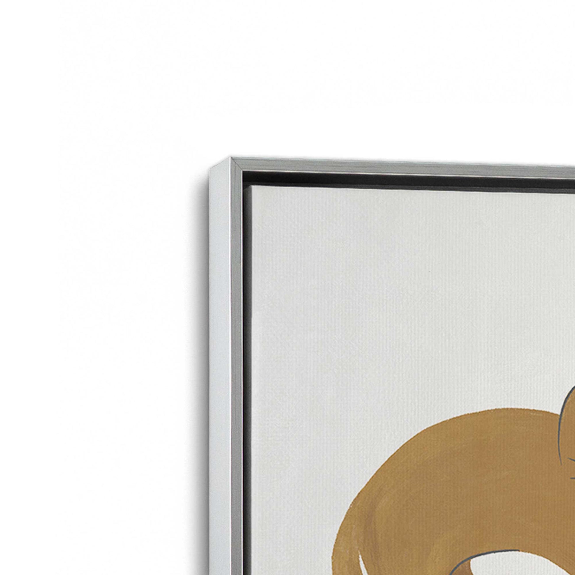 [Color:Polished Chrome], Picture of art in a Polished Chrome frame at an angle