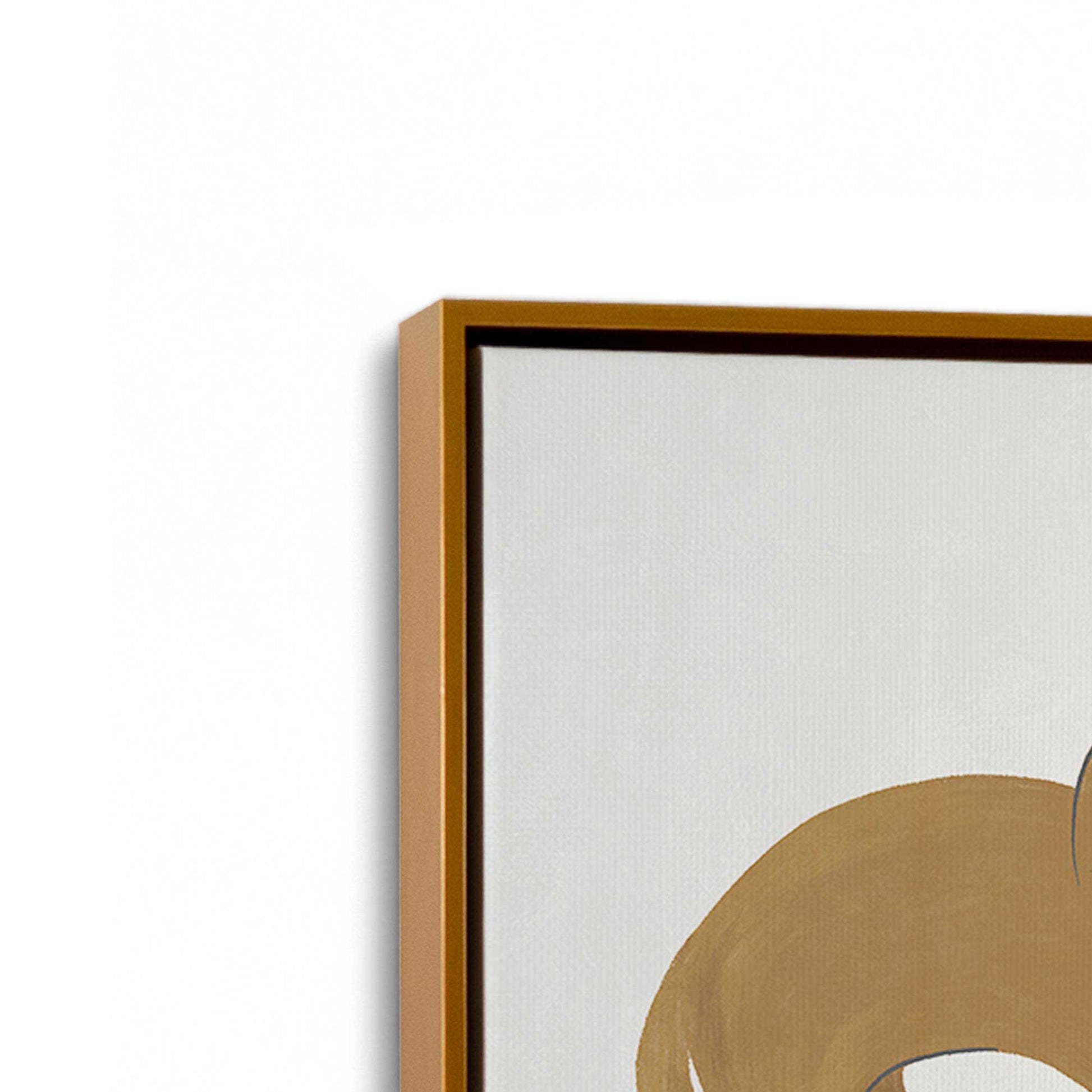 [Color:Polished Gold], Picture of art in a Polished Gold frame at an angle