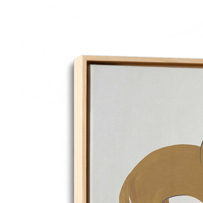 [Color:American Maple], Picture of art in a American Maple frame at an angle