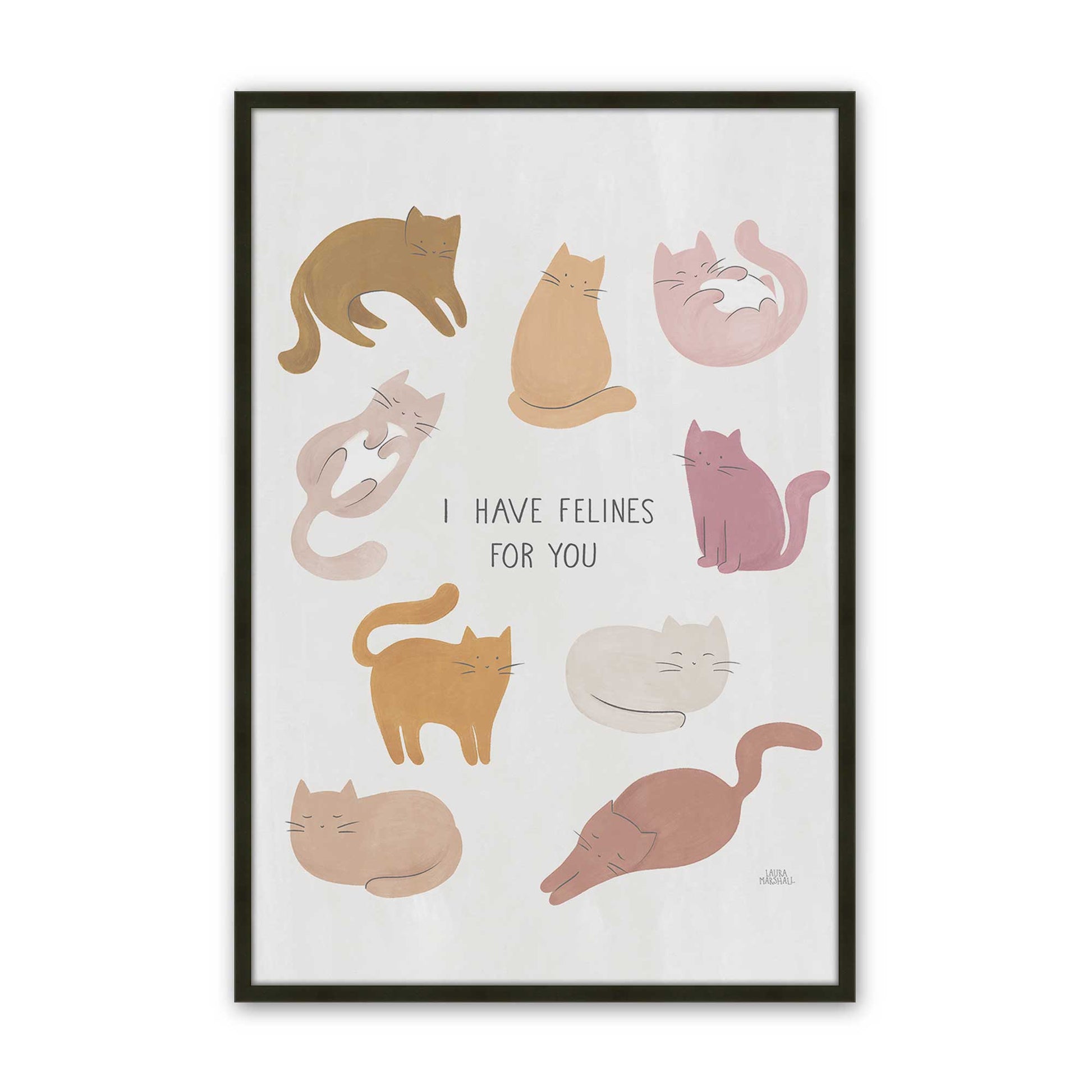 [Color:Satin Black], Picture of art in a Satin Black frame