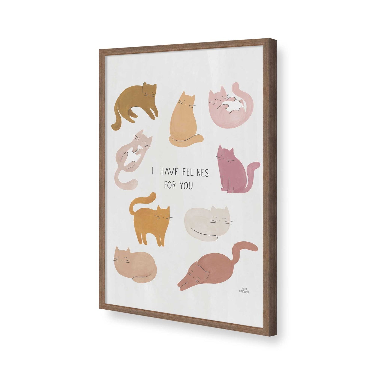 [Color:Walnut], Picture of art in a Walnut frame of the corner