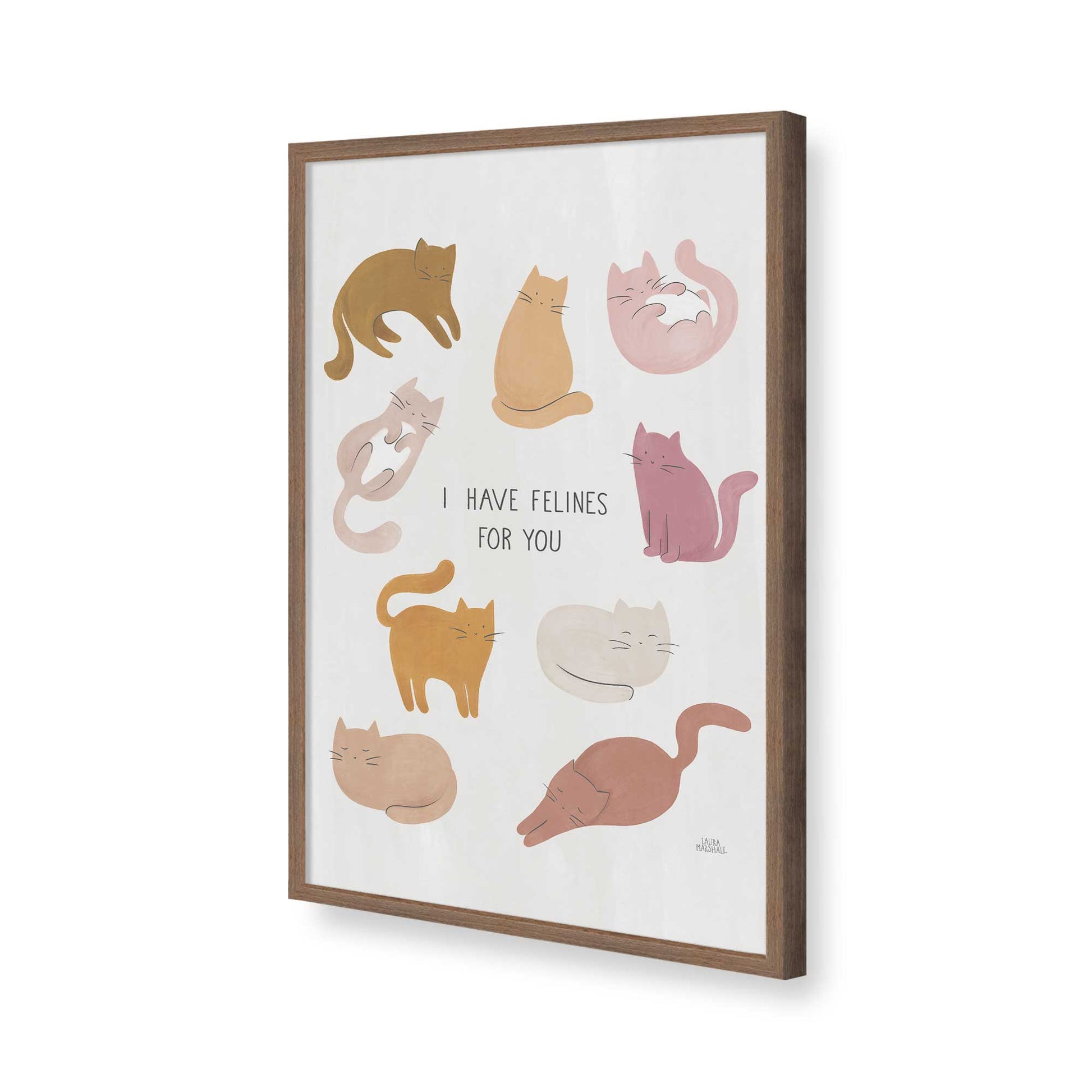 [Color:Walnut], Picture of art in a Walnut frame of the corner