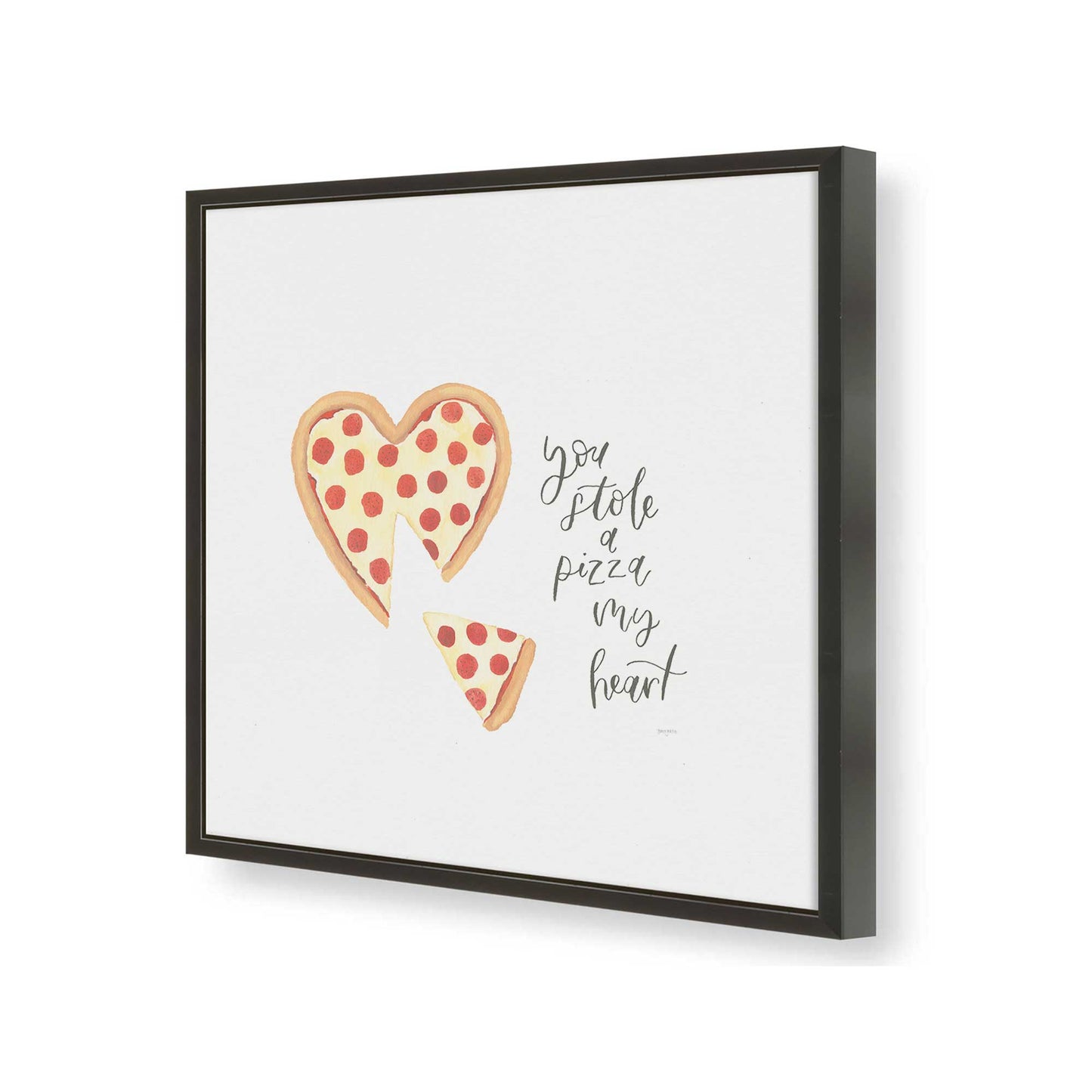 [Color:Satin Black], Picture of art in a Satin Black frame of the corner
