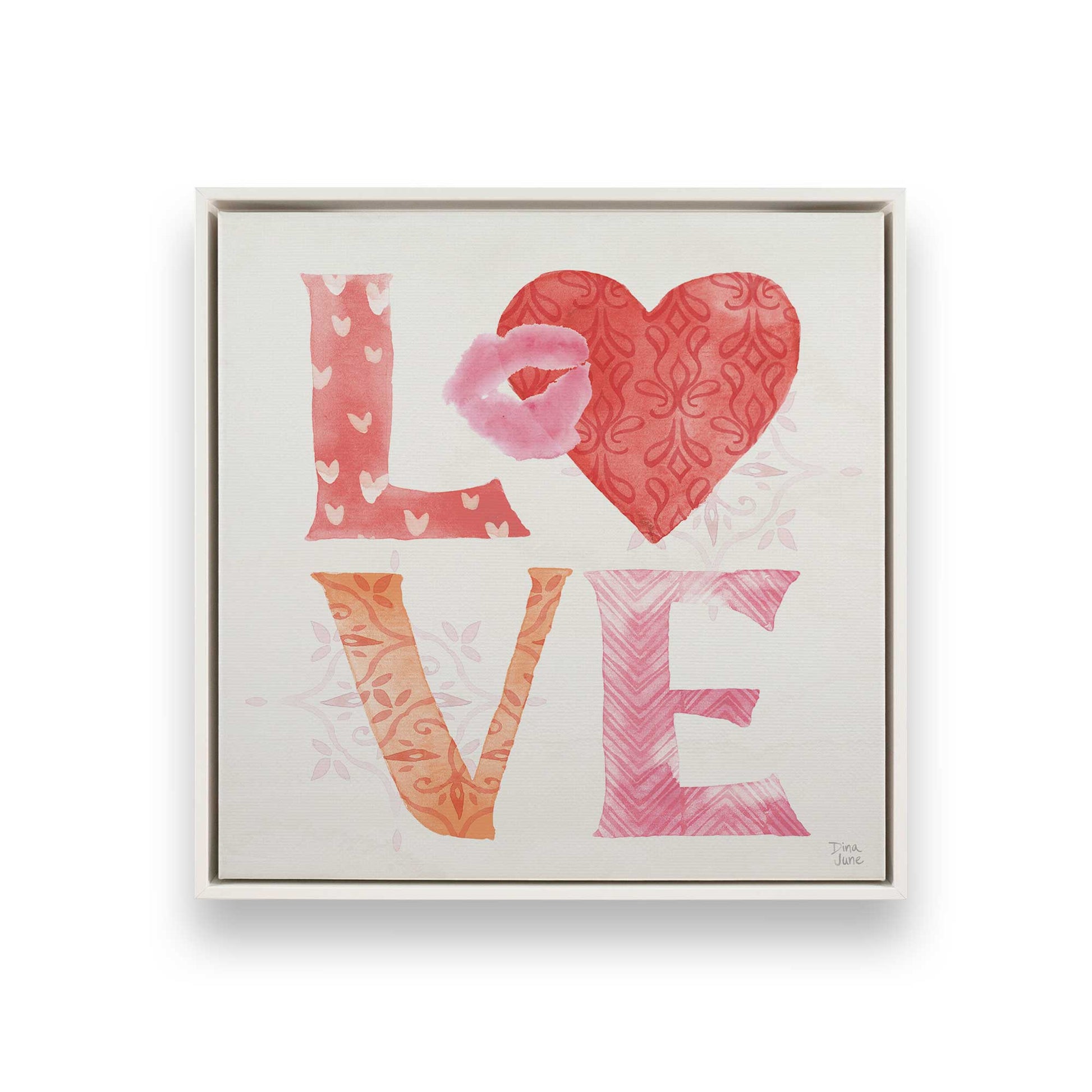 [Color:Opaque White], Picture of art in a White frame