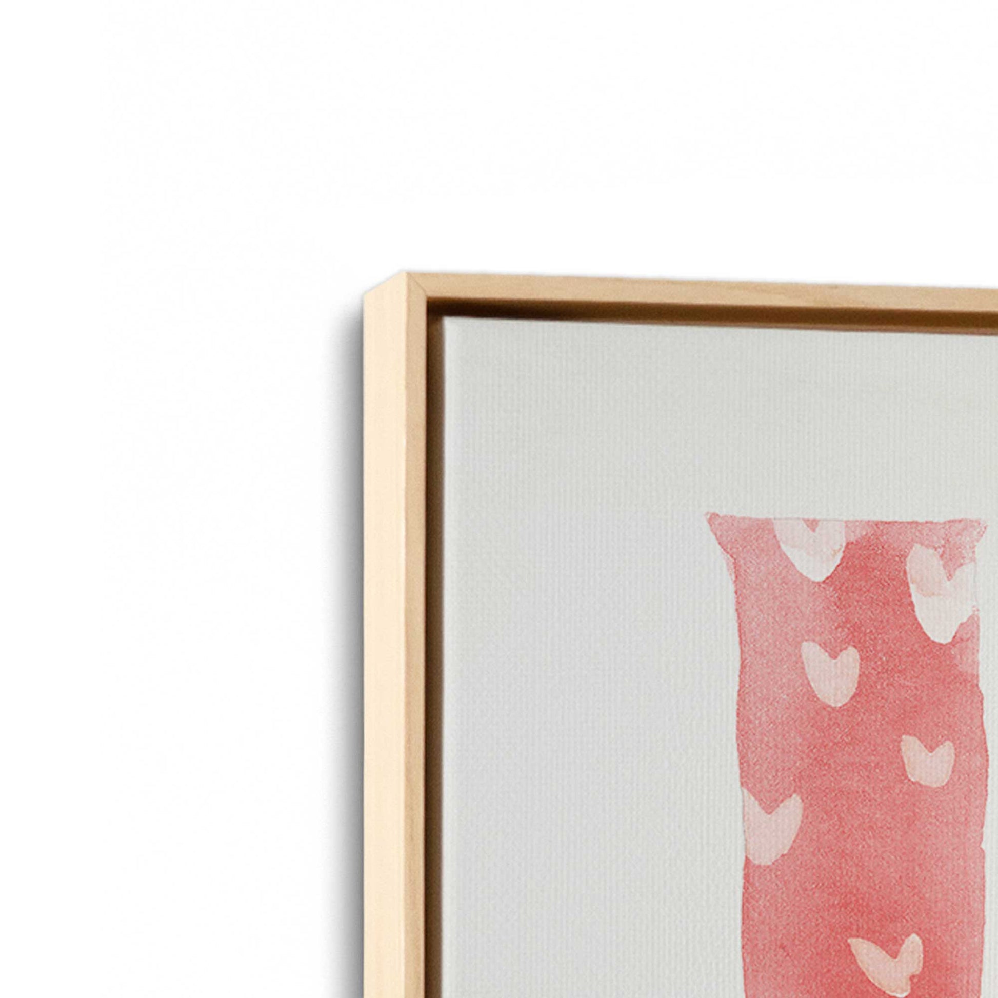 [Color:American Maple], Picture of art in a American Maple frame at an angle