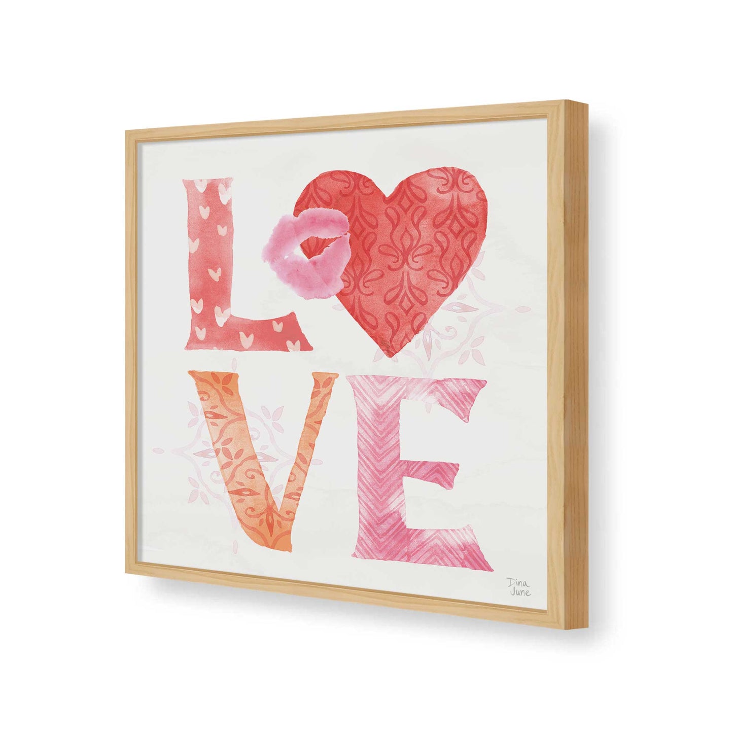 [Color:American Maple], Picture of art in a American Maple frame of the corner