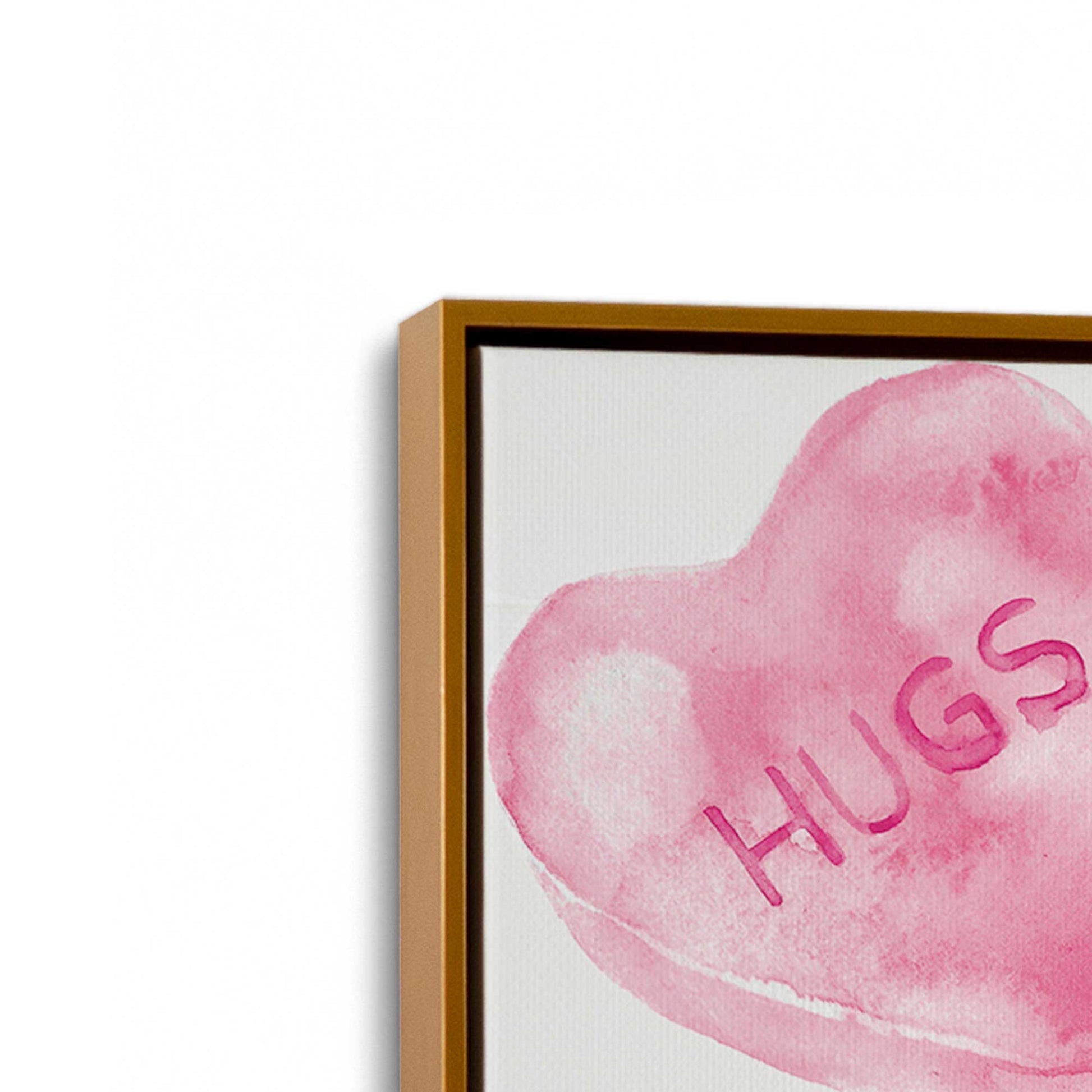 [Color:Polished Gold], Picture of art in a Polished Gold frame at an angle
