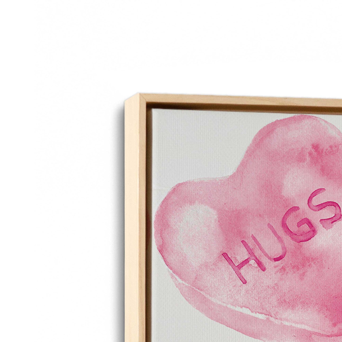 [Color:American Maple], Picture of art in a American Maple frame at an angle