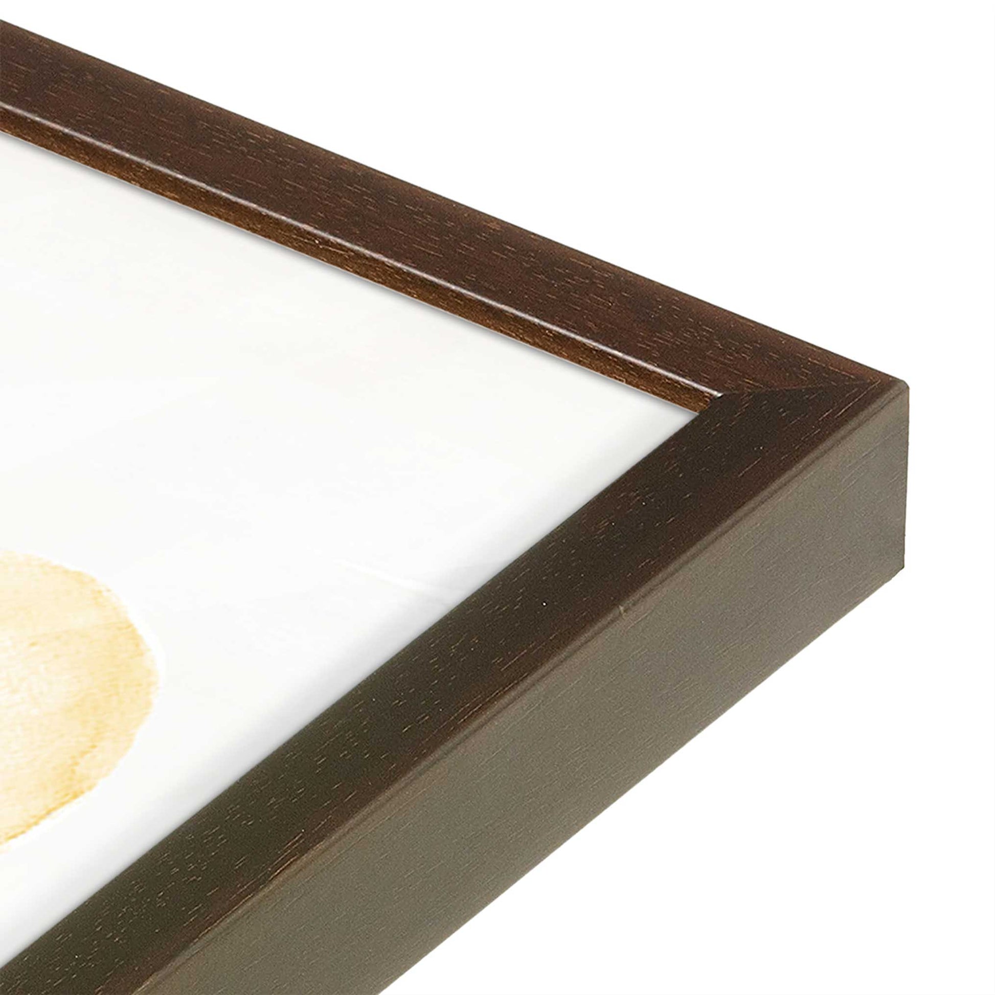 [Color:Espresso], Picture of art in a Espresso frame at an angle