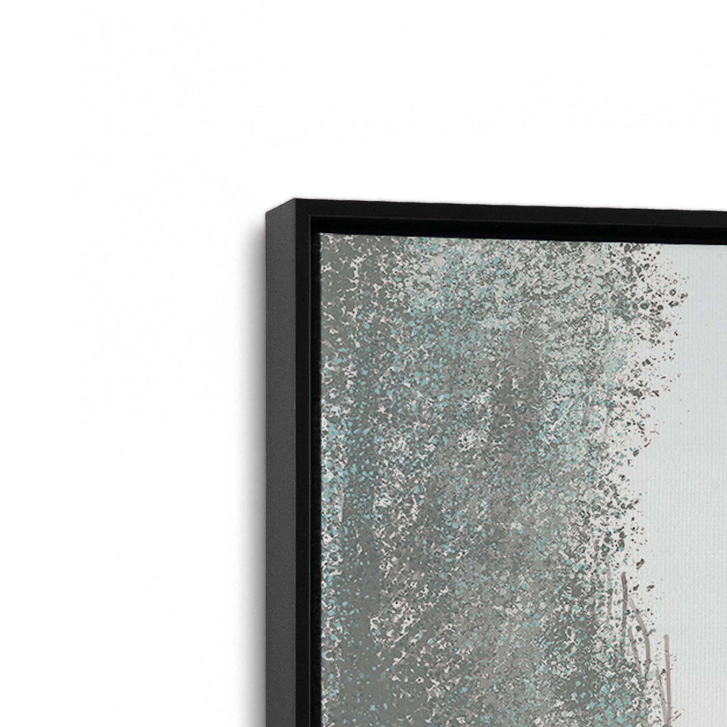 [Color:Satin Black], Picture of art in a Satin Black frame at an angle