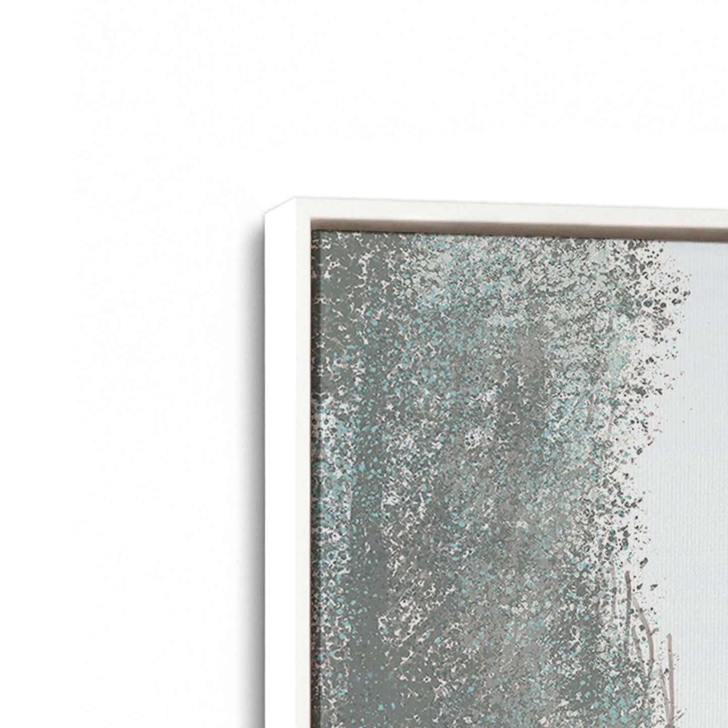 [Color:Opaque White], Picture of art in a White frame at an angle