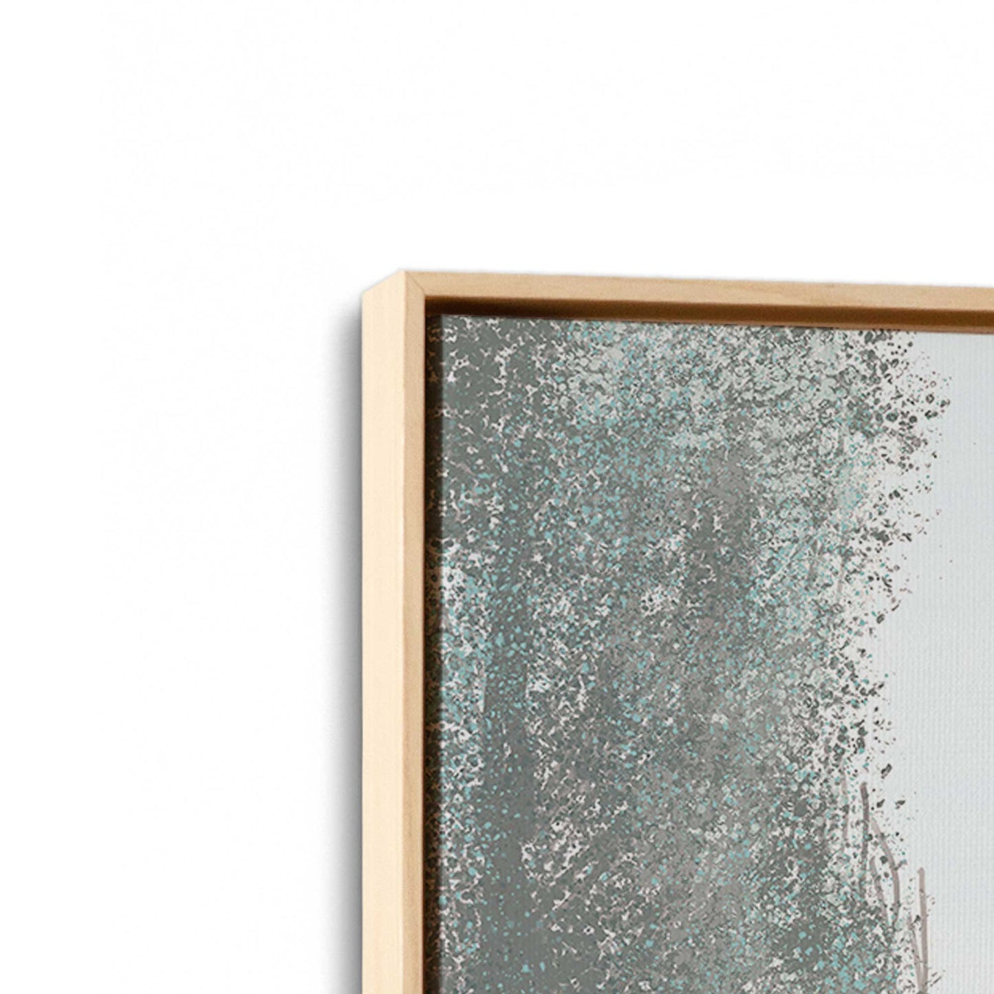 [Color:American Maple], Picture of art in a American Maple frame at an angle