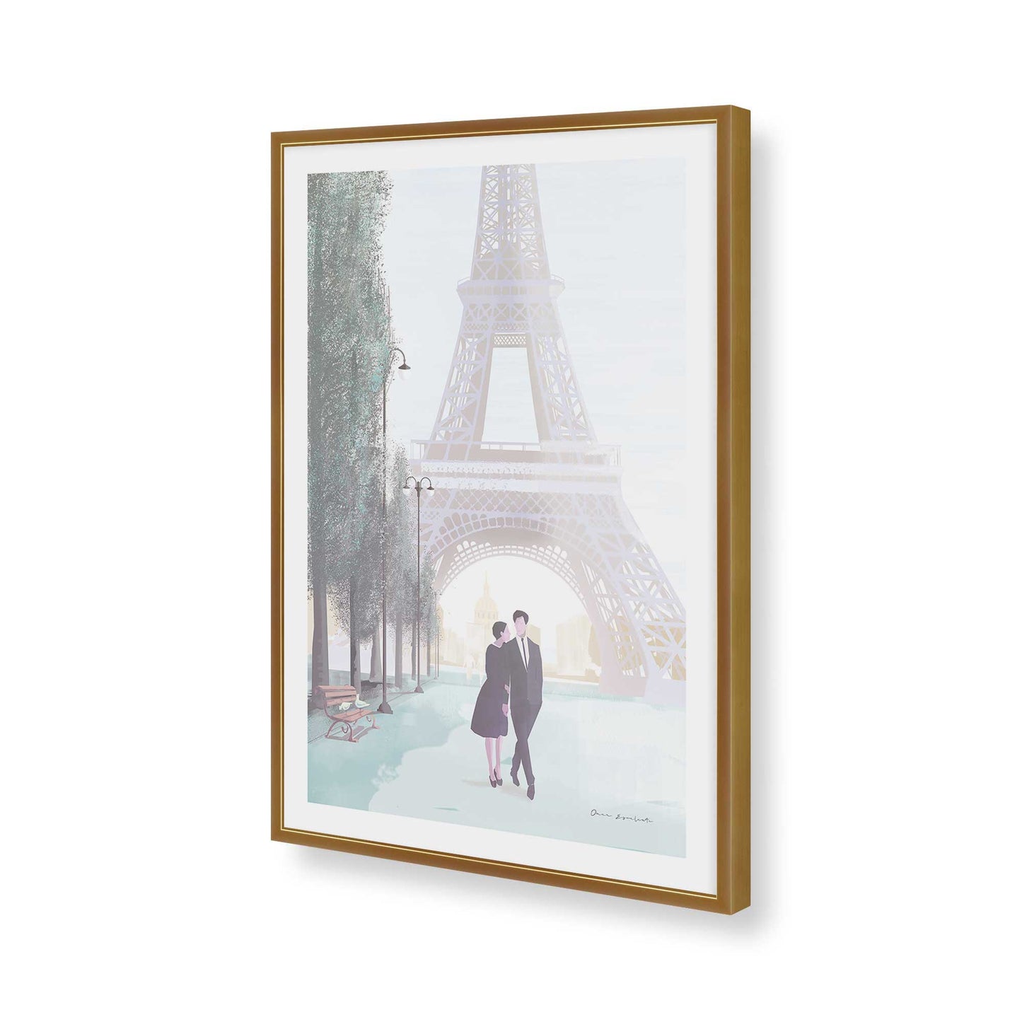 [Color:Polished Gold], Picture of art in a Polished Gold frame of the corner