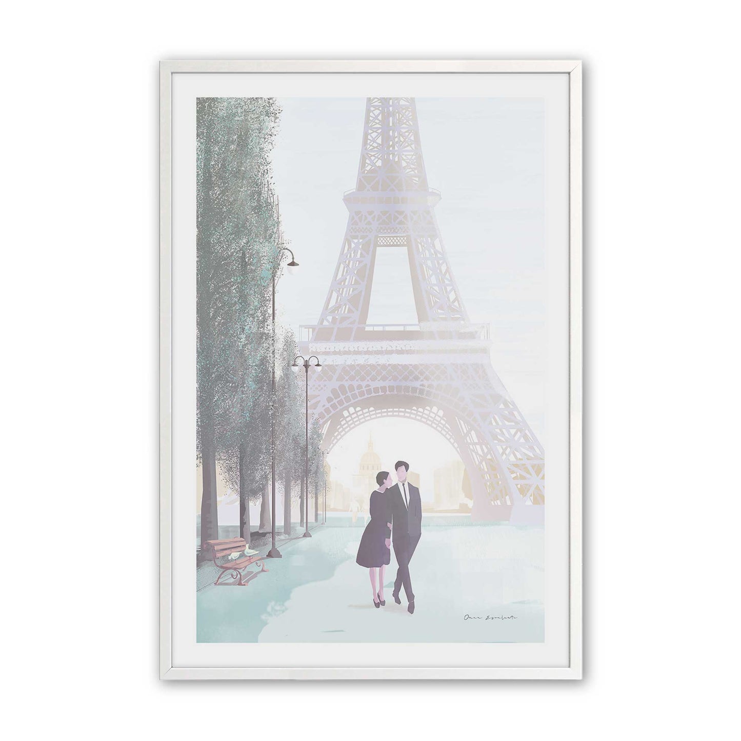 [Color:Opaque White], Picture of art in a Opaque White frame