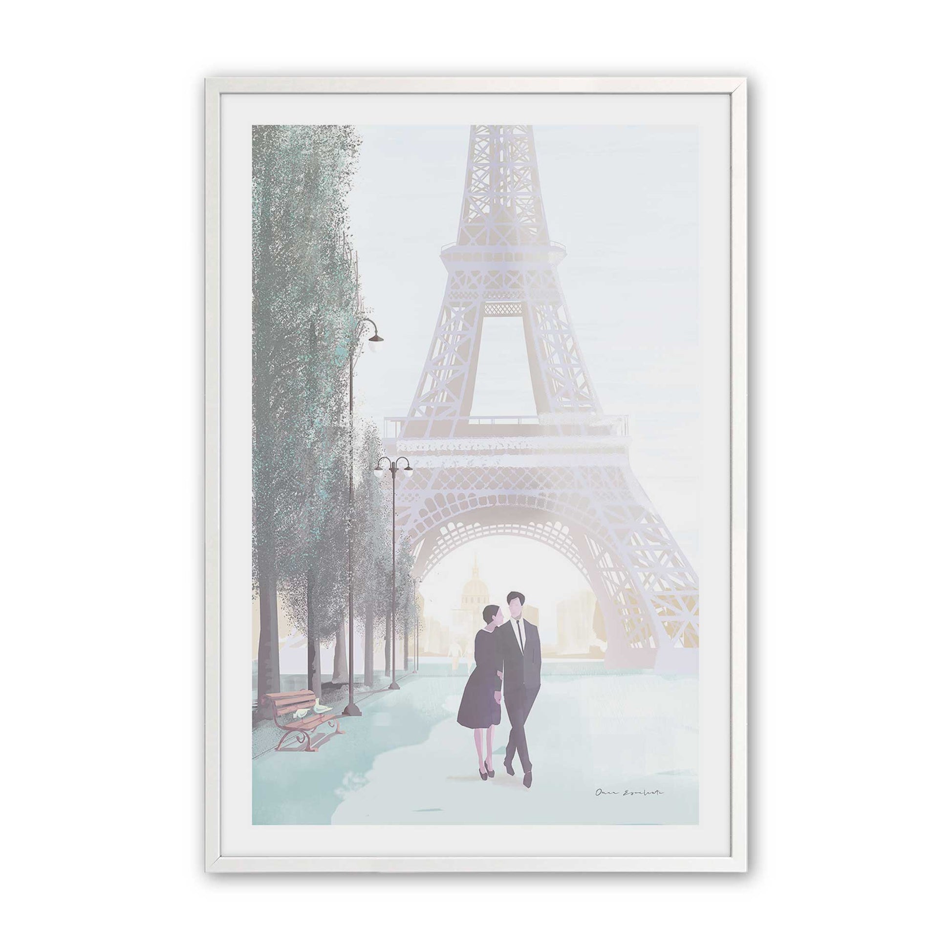 [Color:Opaque White], Picture of art in a Opaque White frame