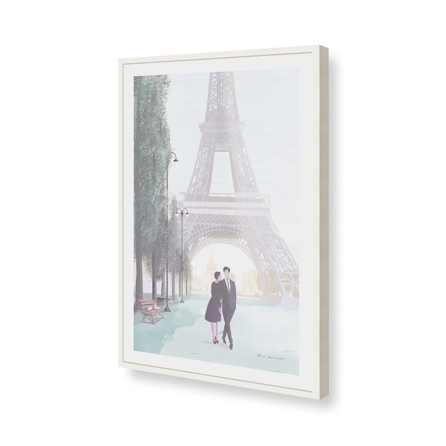 [Color:Opaque White], Picture of art in a Opaque White frame of the corner