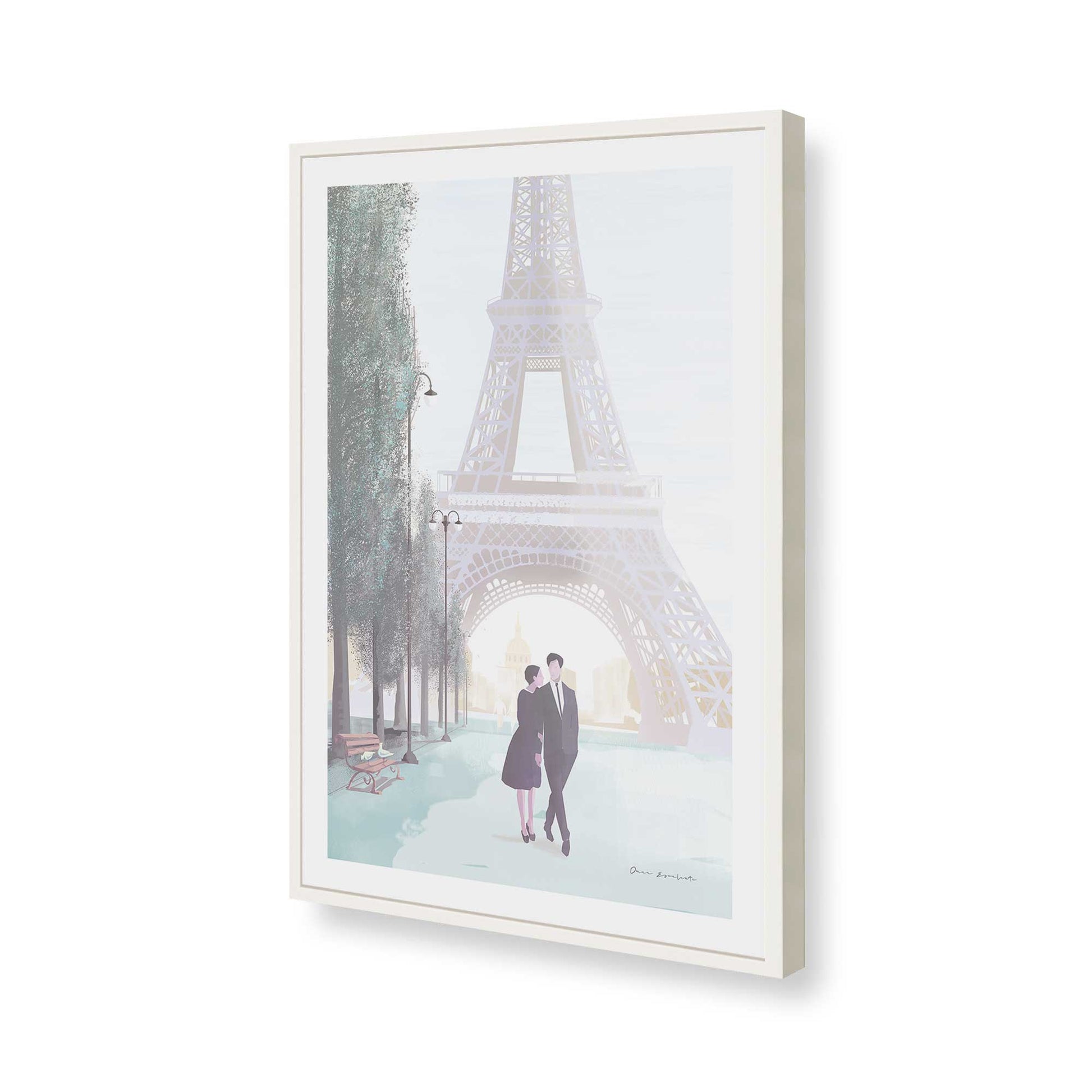 [Color:Opaque White], Picture of art in a Opaque White frame of the corner