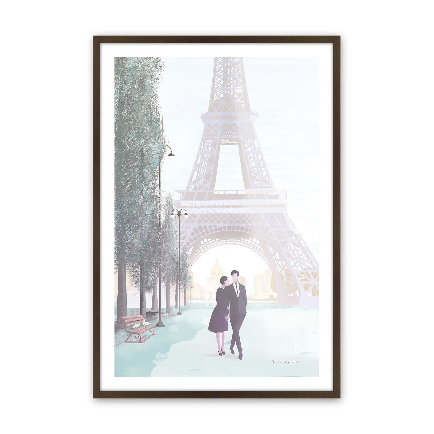 [Color:Brown], Picture of art in a Brown frame