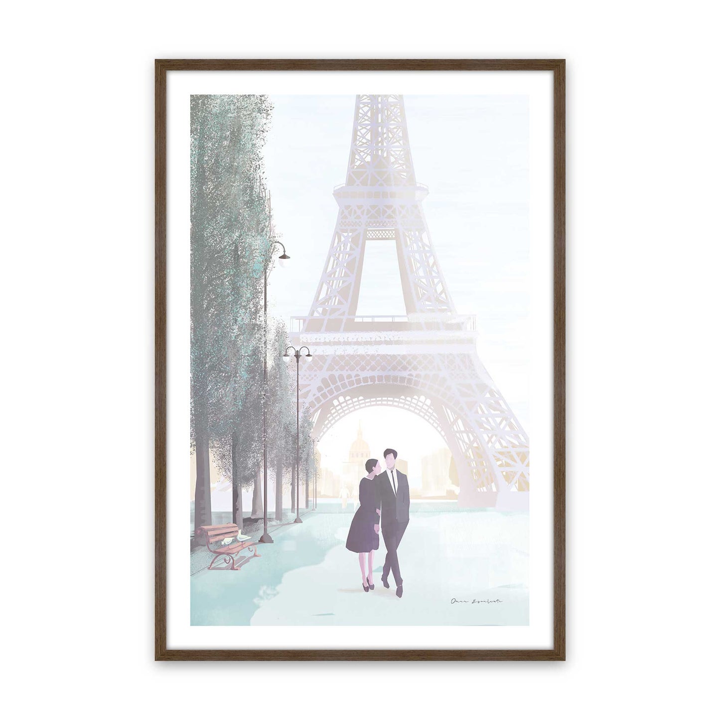 [Color:Walnut], Picture of art in a Walnut frame