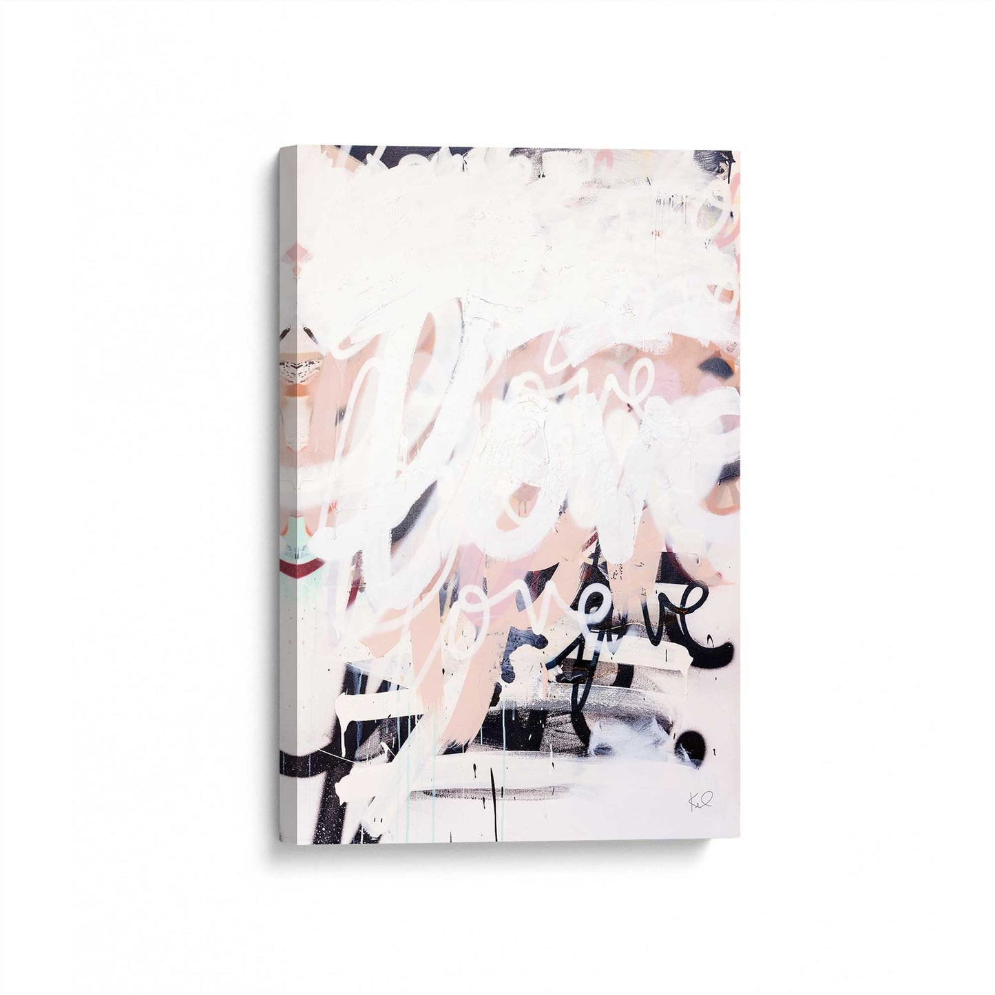 [Color:Stretched Canvas], Picture of art at an angle