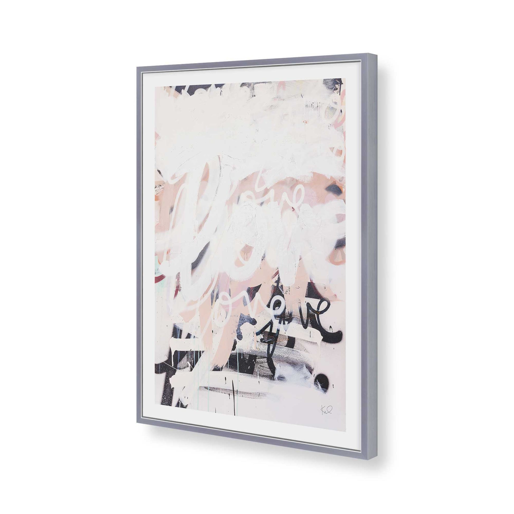 [Color:Polished Chrome], Picture of art in a Polished Chrome frame of the corner