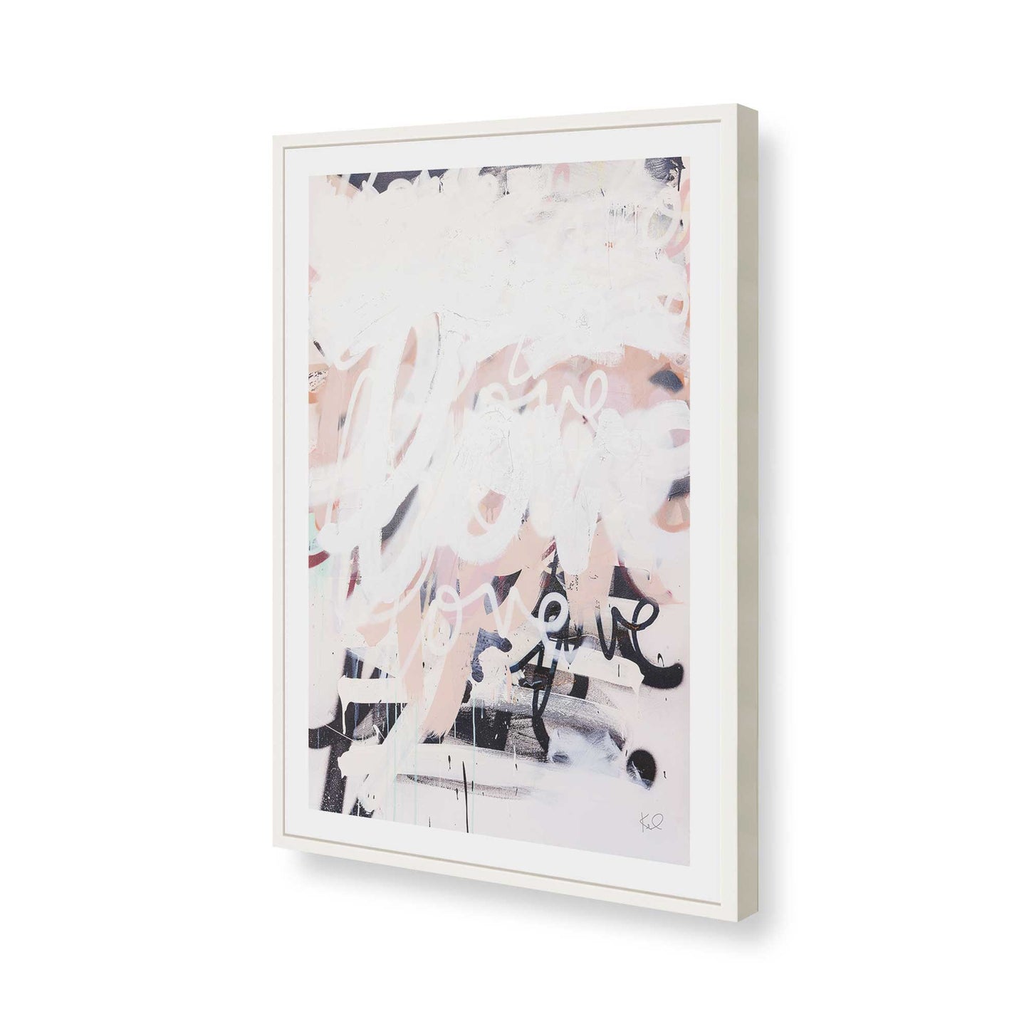 [Color:Opaque White], Picture of art in a Opaque White frame of the corner