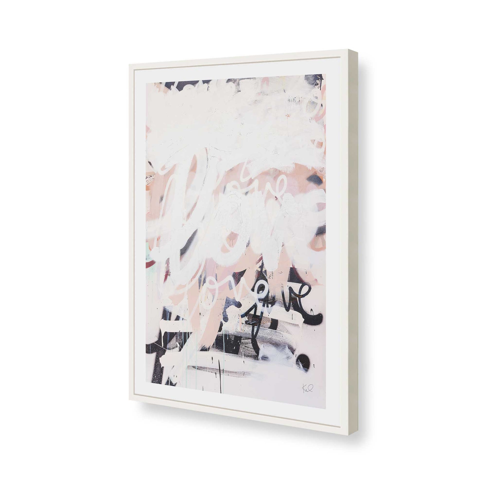 [Color:Opaque White], Picture of art in a Opaque White frame of the corner