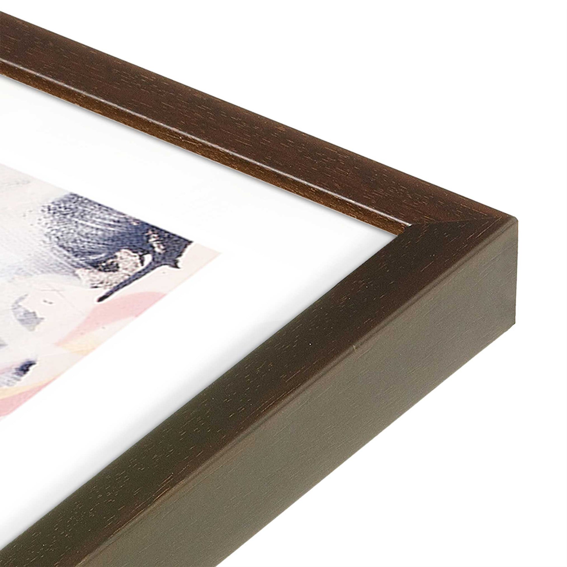 [Color:Belvinder Brown], Picture of art in a Belvinder Brown frame at an angle