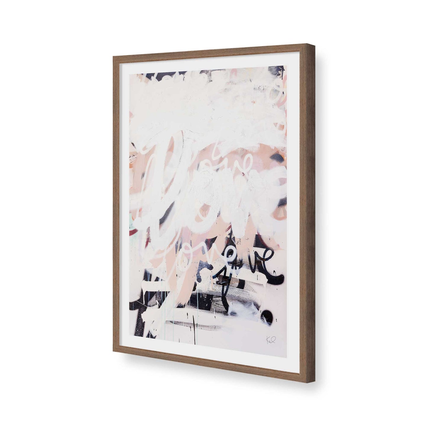 [Color:Walnut], Picture of art in a Walnut frame of the corner